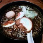 代々木上原 五行の焦がし味噌麺+半熟味付玉子の口コミ　代々木上原駅　徒歩1分