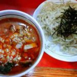 桃天花の坦々つけ麺(辛口・平打ち縮れ麺)+切り落としチャーシューの口コミ 三河島駅 徒歩5分、日暮里駅 徒歩10分