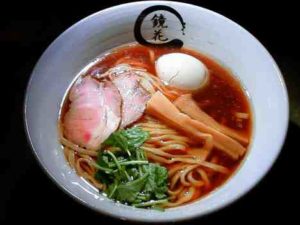 らーめん愉悦処 鏡花の醤油らーめん+味玉の口コミ　立川駅南口 徒歩7分