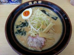 青木亭　越谷西口駅前店のラーメンの口コミ　越谷駅西口徒歩3分
